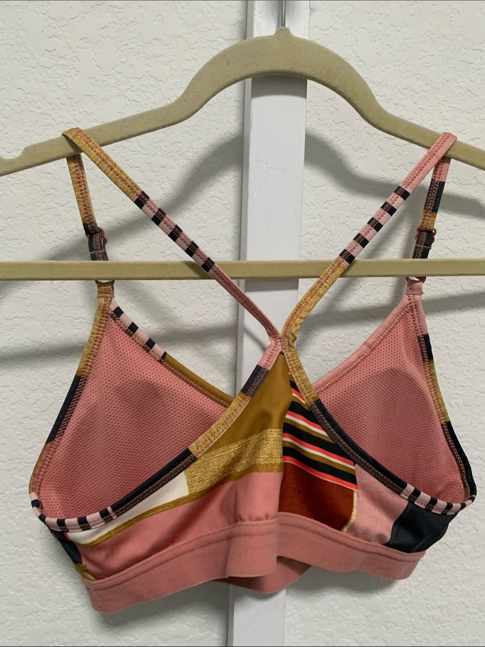 Nike Colorblock Pink Black and Tan Sports Bra - Picture 5 of 5